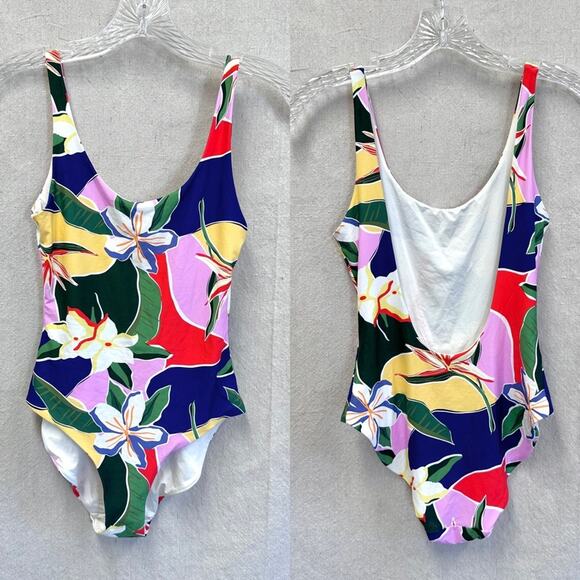 Onia Swim Rachel One Piece Swimsuit floral camo Size Small scoop back high cut - Picture 15 of 16